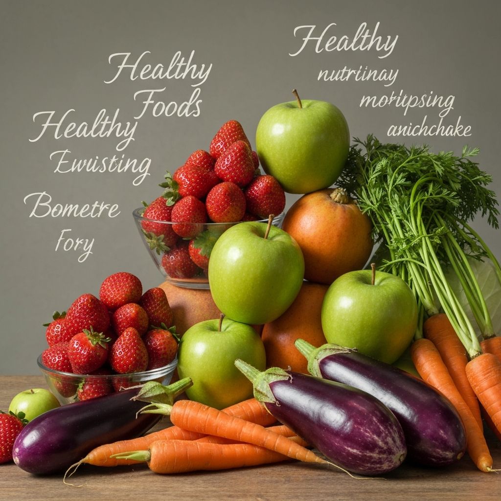 Fresh healthy foods and nutrition education